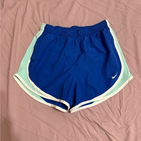Nike Women's Athletic Shorts in Blue and Mint - Picture 1 of 3